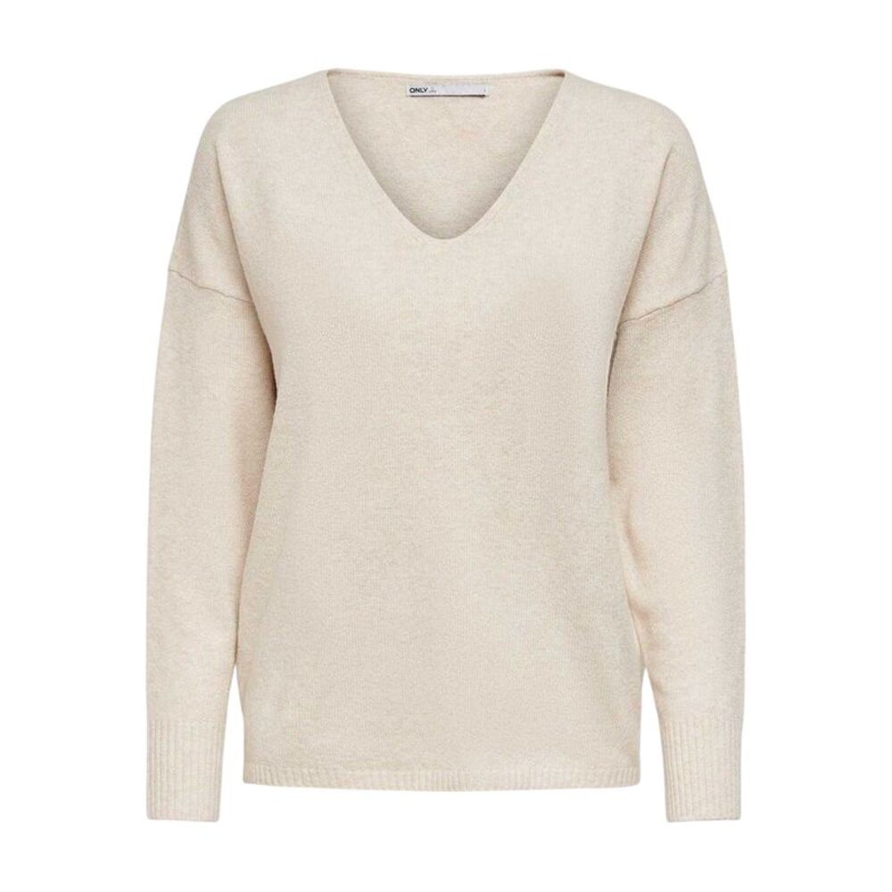 Only Womens/Ladies Rica V Neck Sweater / Birch Marl